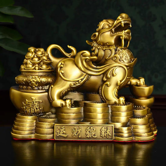 Auspicious Pixiu (with ritual implements included)